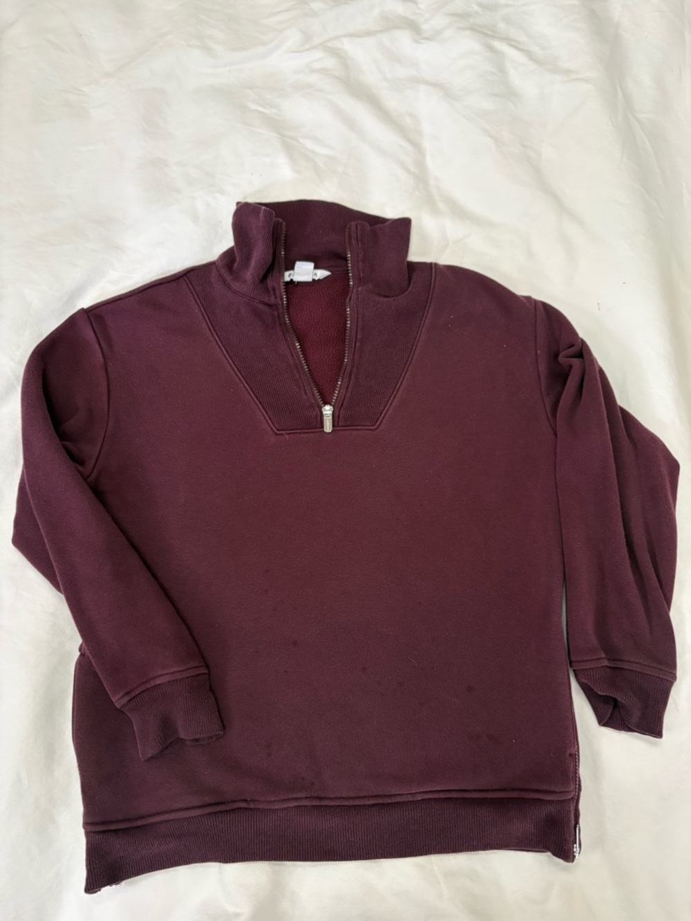Athleta Burgundy Half-Zip Pullover